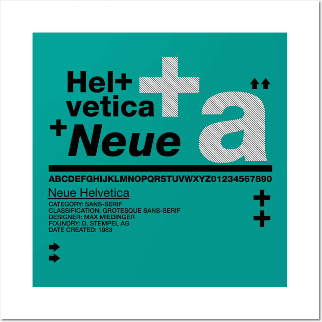 Helvetica Neue Retro Typeface Design Wall Art by So Young So Good